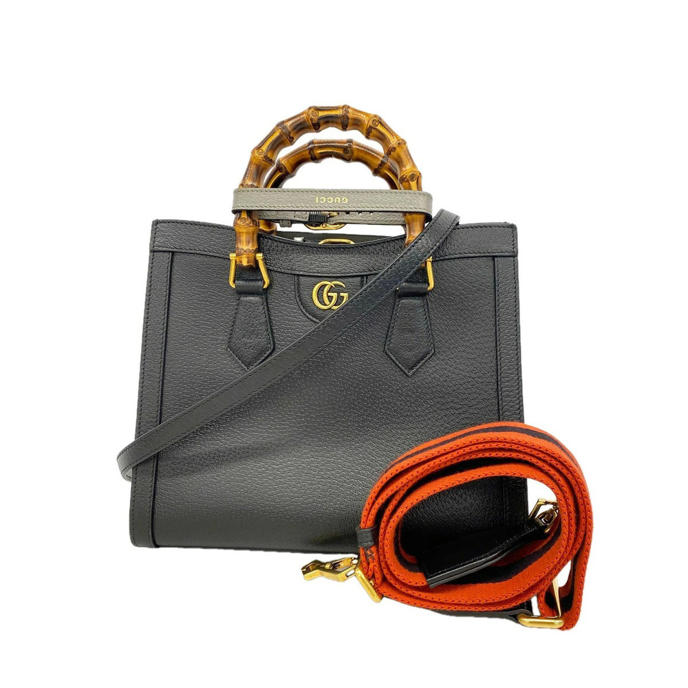 Gucci Diana Handbag Leather Black Bag